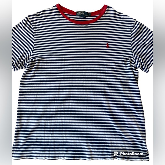 Polo Ralph Lauren Striped Crew Neck T Shirt Size Large - Picture 4 of 13